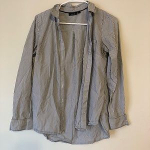 striped button down shirt